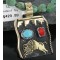 12kt Gold Filled and .925 Sterling Silver Handmade Buffalo Certified Authentic Navajo Turquoise Native American Necklace 390667363732