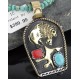 12kt Gold Filled and .925 Sterling Silver Handmade Buffalo Certified Authentic Navajo Turquoise Native American Necklace 390669120135 12kt Gold Filled and .925 Sterling Silver Handmade Buffalo Certified Authentic Navajo Turquoise Native American Necklace 390669120135