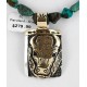 12kt Gold Filled and .925 Sterling Silver Handmade Buffalo Certified Authentic Navajo Turquoise Native American Necklace 390776424217