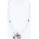 12kt Gold Filled and .925 Sterling Silver Handmade Buffalo Certified Authentic Navajo Turquoise Native American Necklace 390791123322