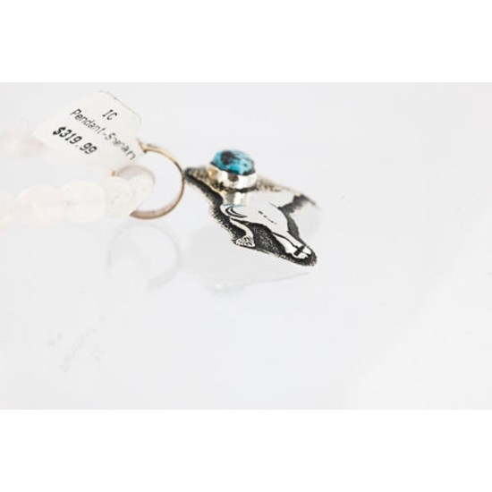 12kt Gold Filled and .925 Sterling Silver Handmade Buffalo Certified Authentic Navajo Turquoise Native American Necklace 390791123322
