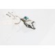 12kt Gold Filled and .925 Sterling Silver Handmade Buffalo Certified Authentic Navajo Turquoise Native American Necklace 390791123322