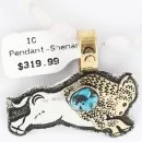 12kt Gold Filled and .925 Sterling Silver Handmade Buffalo Navajo Turquoise Native American Necklace 390791123322