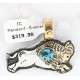 12kt Gold Filled and .925 Sterling Silver Handmade Buffalo Certified Authentic Navajo Turquoise Native American Necklace 390791123322