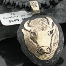12kt Gold Filled and .925 Sterling Silver Handmade Buffalo Head Certified Authentic Navajo Native American Necklace 390735954646