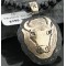 12kt Gold Filled and .925 Sterling Silver Handmade Buffalo Head Certified Authentic Navajo Native American Necklace 390735954646