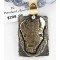 12kt Gold Filled and .925 Sterling Silver Handmade Buffalo HEAD Certified Authentic Navajo Turquoise Native American Necklace 390778493438
