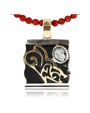 12kt Gold Filled and .925 Sterling Silver Handmade Butterfly Certified Authentic Navajo Jasper Native American Necklace 371066214134