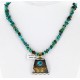 12kt Gold Filled and .925 Sterling Silver Handmade Butterfly Certified Authentic Navajo Turquoise Native American Necklace 371068675470