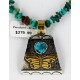 12kt Gold Filled and .925 Sterling Silver Handmade Butterfly Certified Authentic Navajo Turquoise Native American Necklace 371068675470