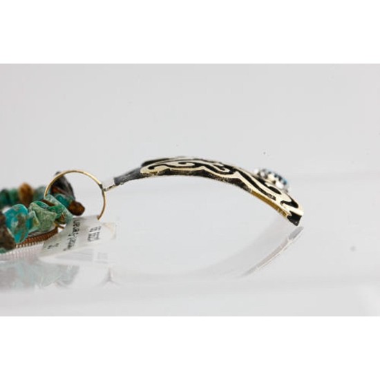 12kt Gold Filled and .925 Sterling Silver HANDMADE Butterfly Certified Authentic Navajo Turquoise Native American Necklace 371102771772