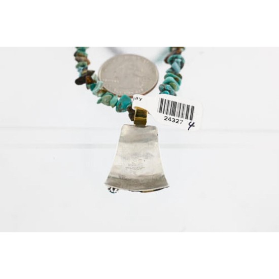 12kt Gold Filled and .925 Sterling Silver HANDMADE Butterfly Certified Authentic Navajo Turquoise Native American Necklace 371102771772