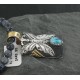 12kt Gold Filled and .925 Sterling Silver Handmade Butterfly Certified Authentic Navajo Turquoise Native American Necklace 390682493039