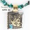 12kt Gold Filled and .925 Sterling Silver Handmade Butterfly Certified Authentic Navajo Turquoise Native American Necklace 390813076053