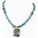 12kt Gold Filled and .925 Sterling Silver Handmade Butterfly Certified Authentic Navajo Turquoise Native American Necklace 390834920624