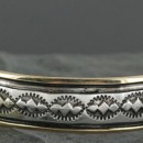 12kt Gold Filled and .925 Sterling Silver Handmade Certified Authentic Navajo Native American Bracelet 370930884847