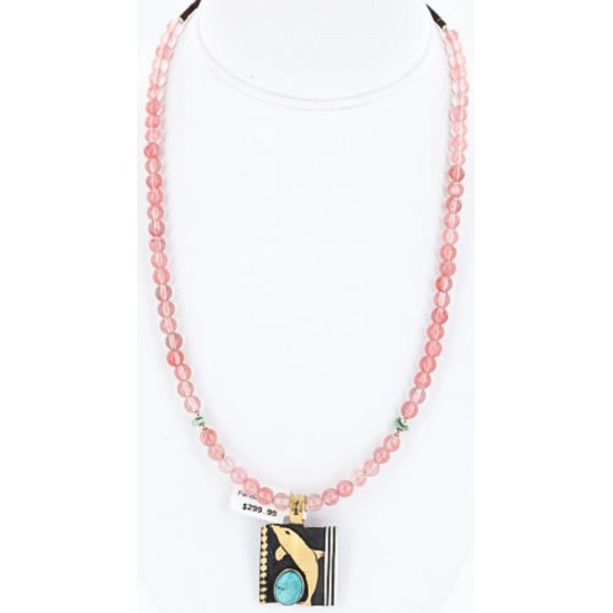 12kt Gold Filled and .925 Sterling Silver Handmade DOLPHIN Certified Authentic Navajo Turquoise Native American Necklace 371015147592 12kt Gold Filled and .925 Sterling Silver Handmade DOLPHIN Certified Authentic Navajo Turquoise Native American Necklace 371015147592