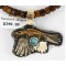 12kt Gold Filled and .925 Sterling Silver Handmade Eagle Certified Authentic Navajo Turquoise Native American Necklace 371013630270