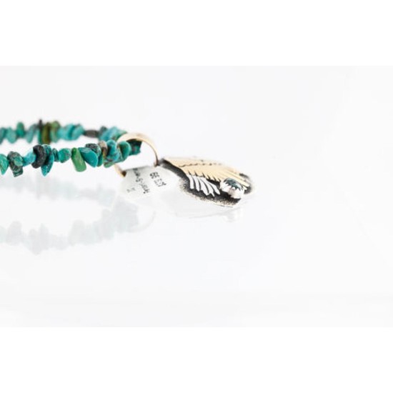 12kt Gold Filled and .925 Sterling Silver Handmade Eagle Certified Authentic Navajo Turquoise Native American Necklace 371047490983