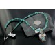 12kt Gold Filled and .925 Sterling Silver Handmade Eagle Certified Authentic Navajo Turquoise Native American Necklace 390673032374