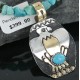 12kt Gold Filled and .925 Sterling Silver Handmade Eagle Certified Authentic Navajo Turquoise Native American Necklace 390673032374