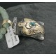 12kt Gold Filled and .925 Sterling Silver Handmade Eagle Certified Authentic Navajo Turquoise Native American Necklace 390688870461