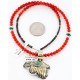 12kt Gold Filled and .925 Sterling Silver Handmade Eagle Certified Authentic Navajo Turquoise Native American Necklace 390813051559