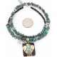 12kt Gold Filled and .925 Sterling Silver Handmade Eagle Certified Authentic Navajo Turquoise Native American Necklace 390841254641
