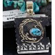 12kt Gold Filled and .925 Sterling Silver Handmade Gecko Certified Authentic Navajo Turquoise Native American Necklace 370985284595