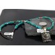 12kt Gold Filled and .925 Sterling Silver Handmade Gecko Certified Authentic Navajo Turquoise Native American Necklace 370990786763