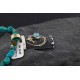 12kt Gold Filled and .925 Sterling Silver Handmade Gecko Certified Authentic Navajo Turquoise Native American Necklace 370990786763