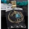 12kt Gold Filled and .925 Sterling Silver Handmade Gecko Certified Authentic Navajo Turquoise Native American Necklace 370990786763