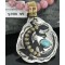 12kt Gold Filled and .925 Sterling Silver Handmade Gecko Certified Authentic Navajo Turquoise Native American Necklace 390681781504