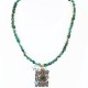 12kt Gold Filled and .925 Sterling Silver Handmade Gecko Certified Authentic Navajo Turquoise Native American Necklace 390759917896