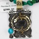 12kt Gold Filled and .925 Sterling Silver Handmade Gecko Certified Authentic Navajo Turquoise Native American Necklace 390759917896