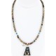 12kt Gold Filled and .925 Sterling Silver Handmade Gecko Certified Authentic Navajo Turquoise Native American Necklace 390820845175
