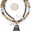 12kt Gold Filled and .925 Sterling Silver Handmade Gecko Certified Authentic Navajo Turquoise Native American Necklace 390820845175