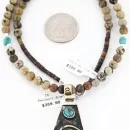 12kt Gold Filled and .925 Sterling Silver Handmade Gecko Navajo Turquoise Native American Necklace 390820845175