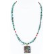 12kt Gold Filled and .925 Sterling Silver Handmade Gecko Certified Authentic Navajo Turquoise Native American Necklace 390824625467
