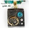12kt Gold Filled and .925 Sterling Silver Handmade Gecko Certified Authentic Navajo Turquoise Native American Necklace 390824625467