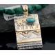 12kt Gold Filled and .925 Sterling Silver Handmade Horse Certified Authentic Navajo Turquoise Native American Necklace 370918925623