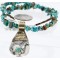 12kt Gold Filled and .925 Sterling Silver Handmade Horse Certified Authentic Navajo Turquoise Native American Necklace 371003507799