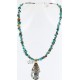 12kt Gold Filled and .925 Sterling Silver Handmade Horse Certified Authentic Navajo Turquoise Native American Necklace 371003507799