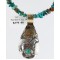 12kt Gold Filled and .925 Sterling Silver Handmade Horse Certified Authentic Navajo Turquoise Native American Necklace 371003507799