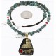 12kt Gold Filled and .925 Sterling Silver Handmade Horse Certified Authentic Navajo Turquoise Native American Necklace 371054141159