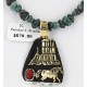 12kt Gold Filled and .925 Sterling Silver Handmade Horse Certified Authentic Navajo Turquoise Native American Necklace 371054141159