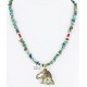12kt Gold Filled and .925 Sterling Silver HANDMADE Horse Certified Authentic Navajo Turquoise Native American Necklace 371102461522