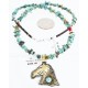 12kt Gold Filled and .925 Sterling Silver HANDMADE Horse Certified Authentic Navajo Turquoise Native American Necklace 371102461522