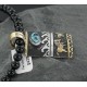 12kt Gold Filled and .925 Sterling Silver Handmade Horse Certified Authentic Navajo Turquoise Native American Necklace 390661816633