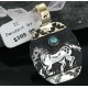 12kt Gold Filled and .925 Sterling Silver Handmade Horse Certified Authentic Navajo Turquoise Native American Necklace 390671110719